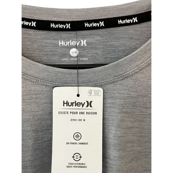 Hurley Mens Gray Sleeveless Performance Tank Top L Moisture-Wicking Stretch Fabr - Picture 3 of 4